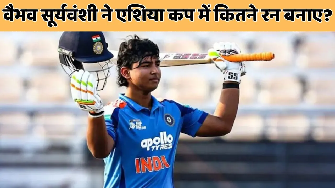 Vaibhav Suryavanshi highest run scorer for india in asia cup rising stars 2025 how much run he made