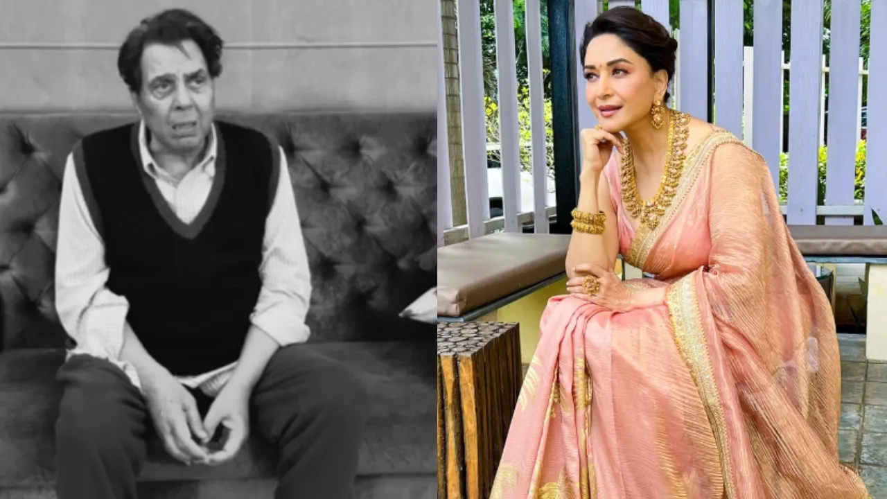 Madhuri dixit share special memories with Dharmendra got emotional
