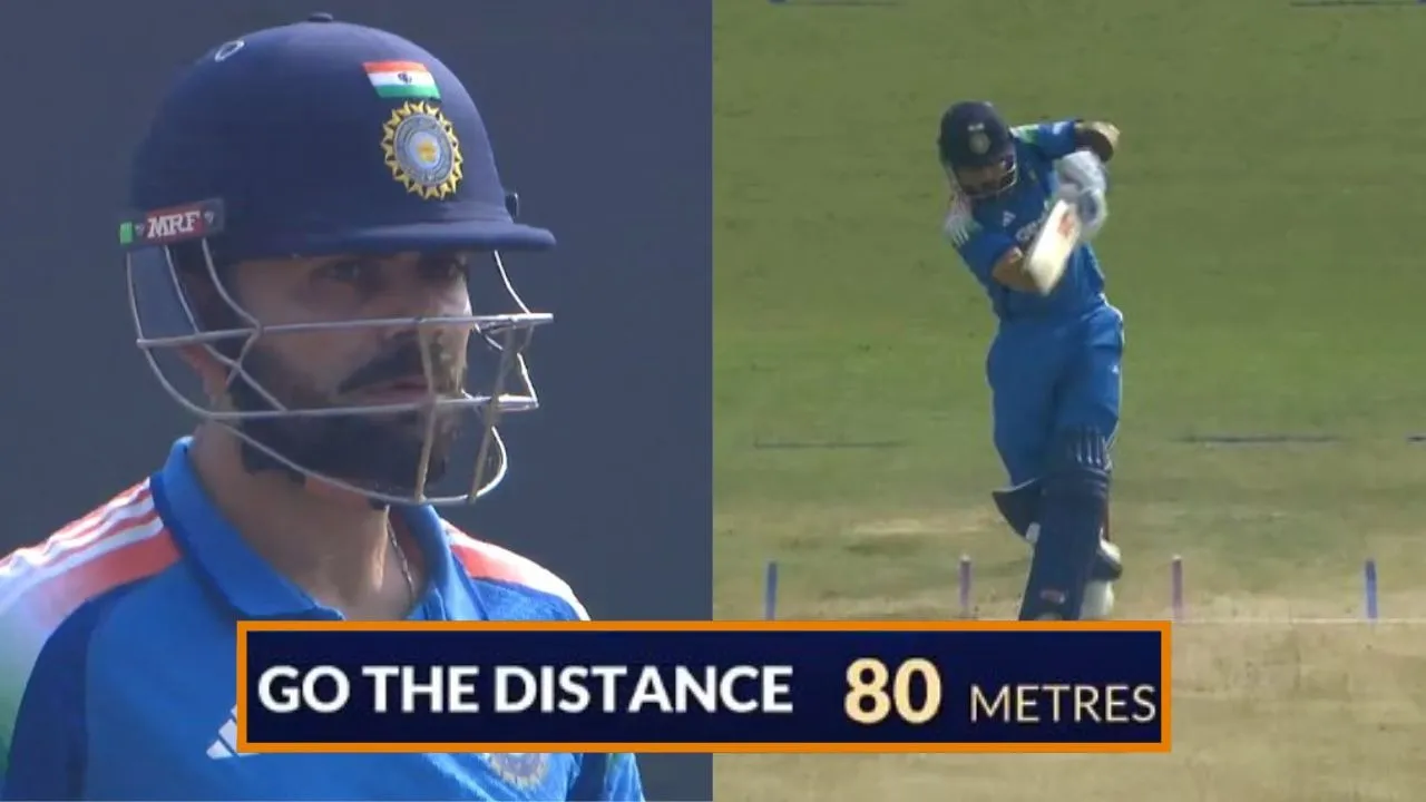 Virat Kohli Six: विराट कोहली पर चढ़ा रोहित शर्मा का रंग, पुल शॉट पर जड़ा दनदनाता सिक्स, वीडियो वायरल