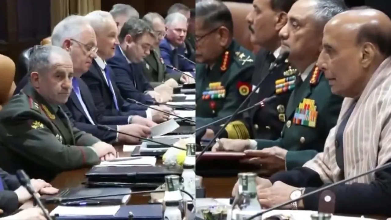 Rajnath Singh meets Andrei Belousov