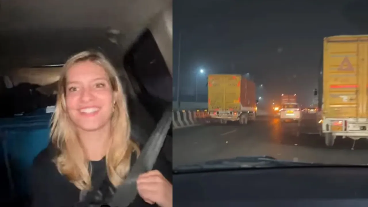 viral delhi traffic