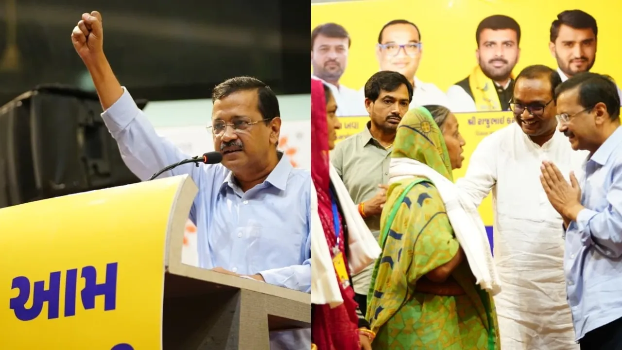 Arvind Kejriwal met farmers