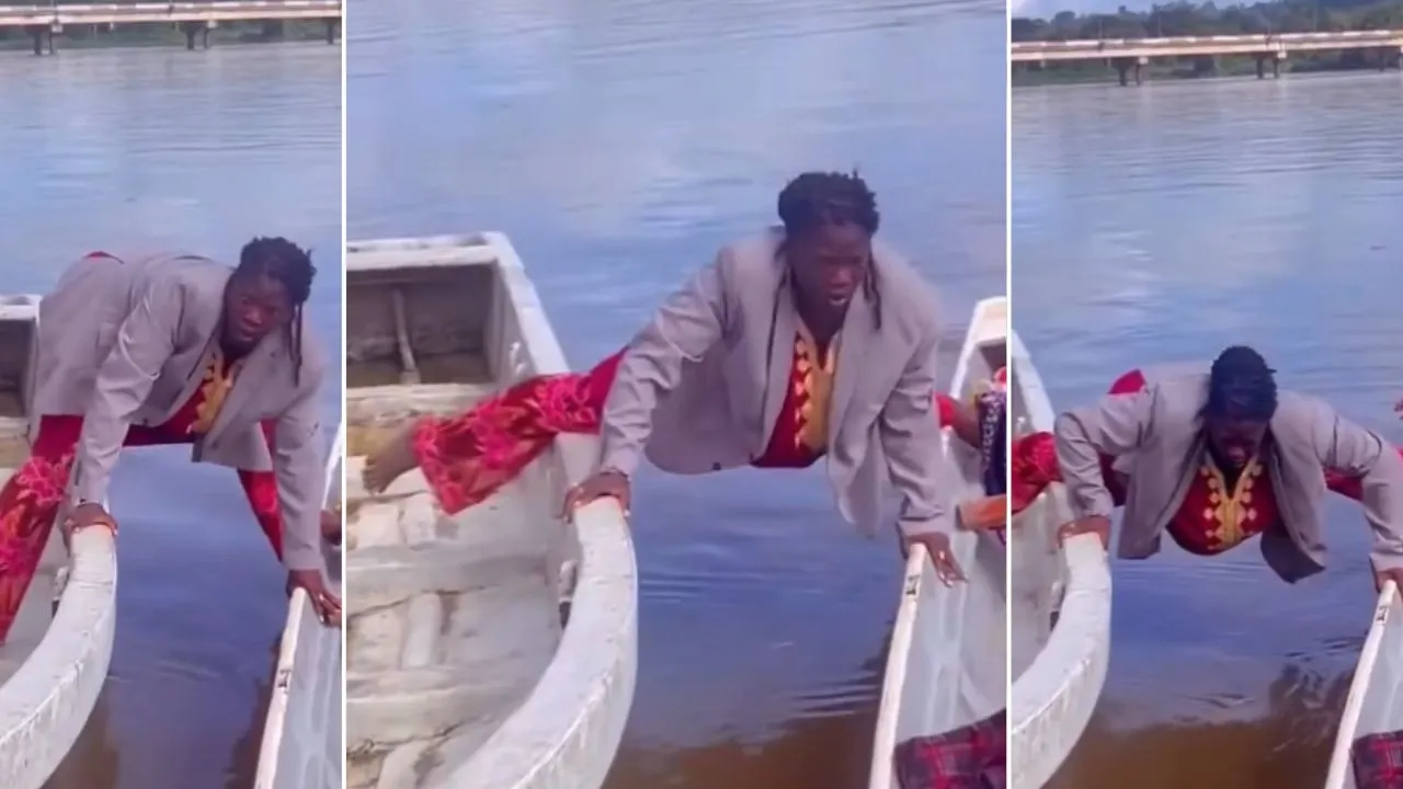 Viral Video of women both Legs in two Boats
