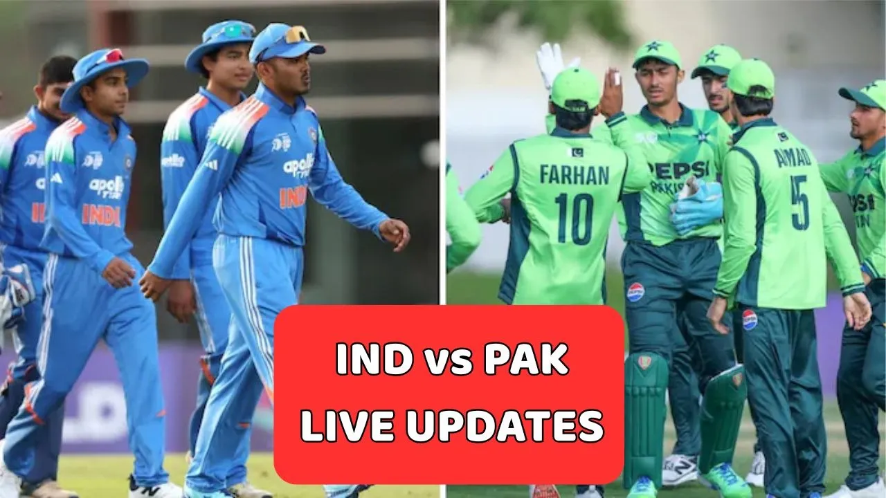 IND U19 VS PAK U19 live updates