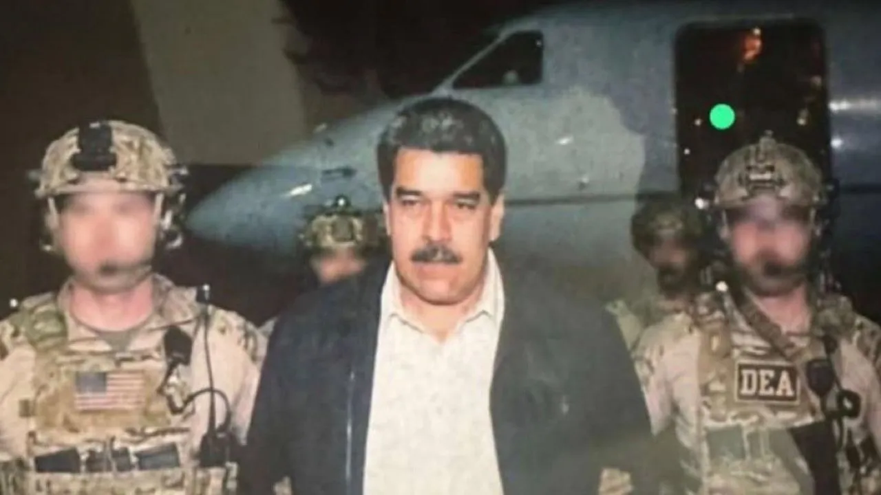 first photo of the Venezuela president Nicolas Maduro after arrest by US military