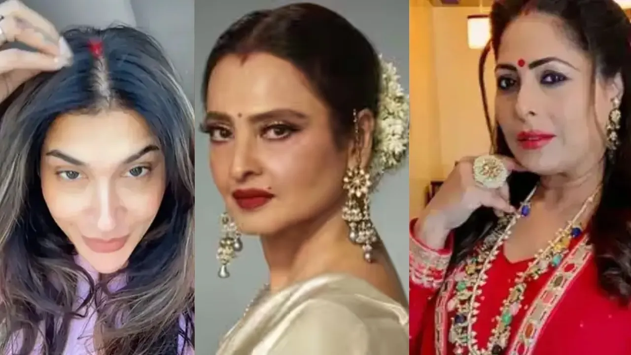 Rekha to Lata Mangeshkar these celebrities wear sindoor without being married