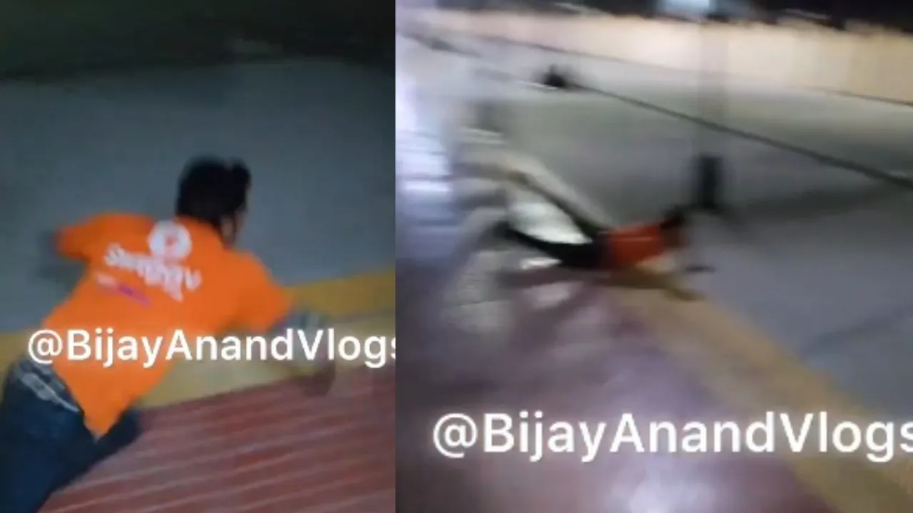 viral video of swiggy delivery boy