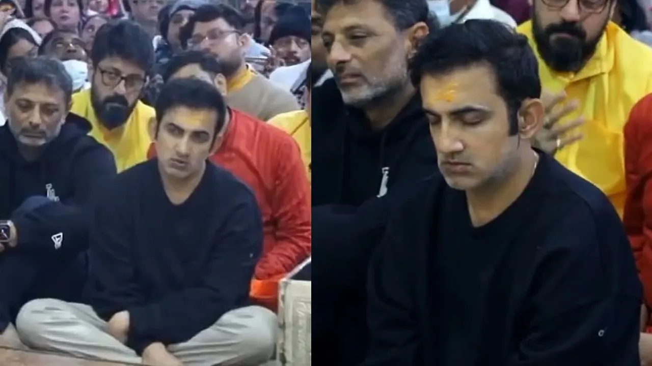 Add a hIND vs NZ gautam gambhir visited Mahakaleshwar Temple for blessings attend bhasma aarti before third odieading - 2026-01-16T093750.022