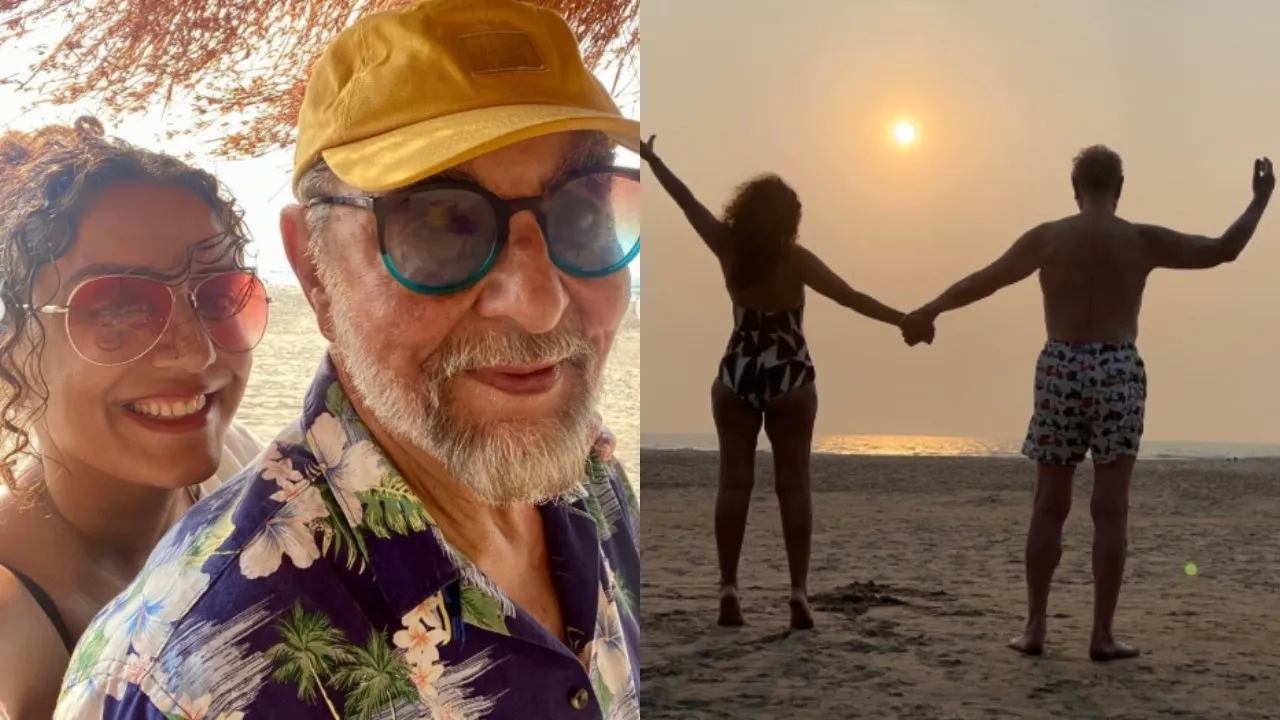 Kabir Bedi celebrates anniversary and birthday with 29 year younger wife at beach