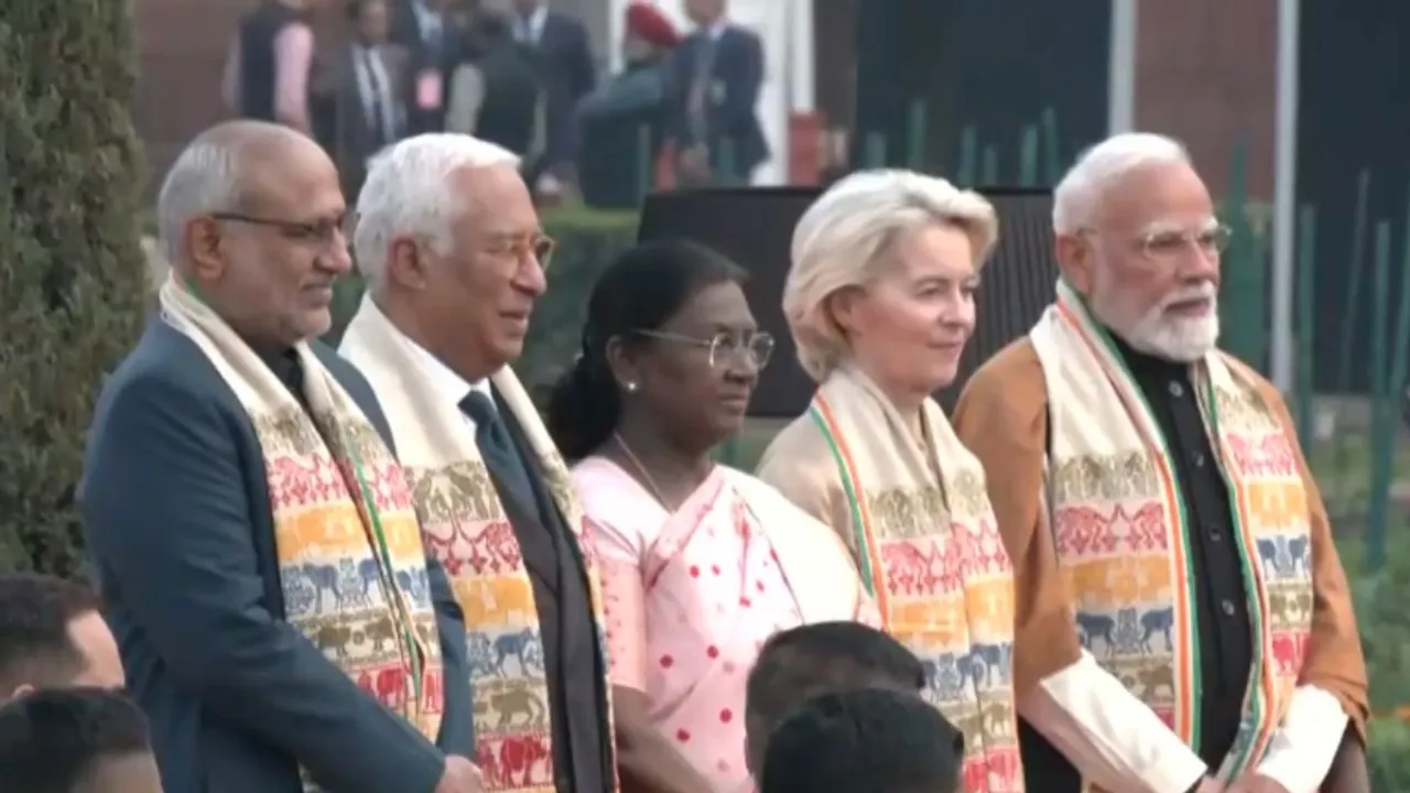 eu leaders with pm modi