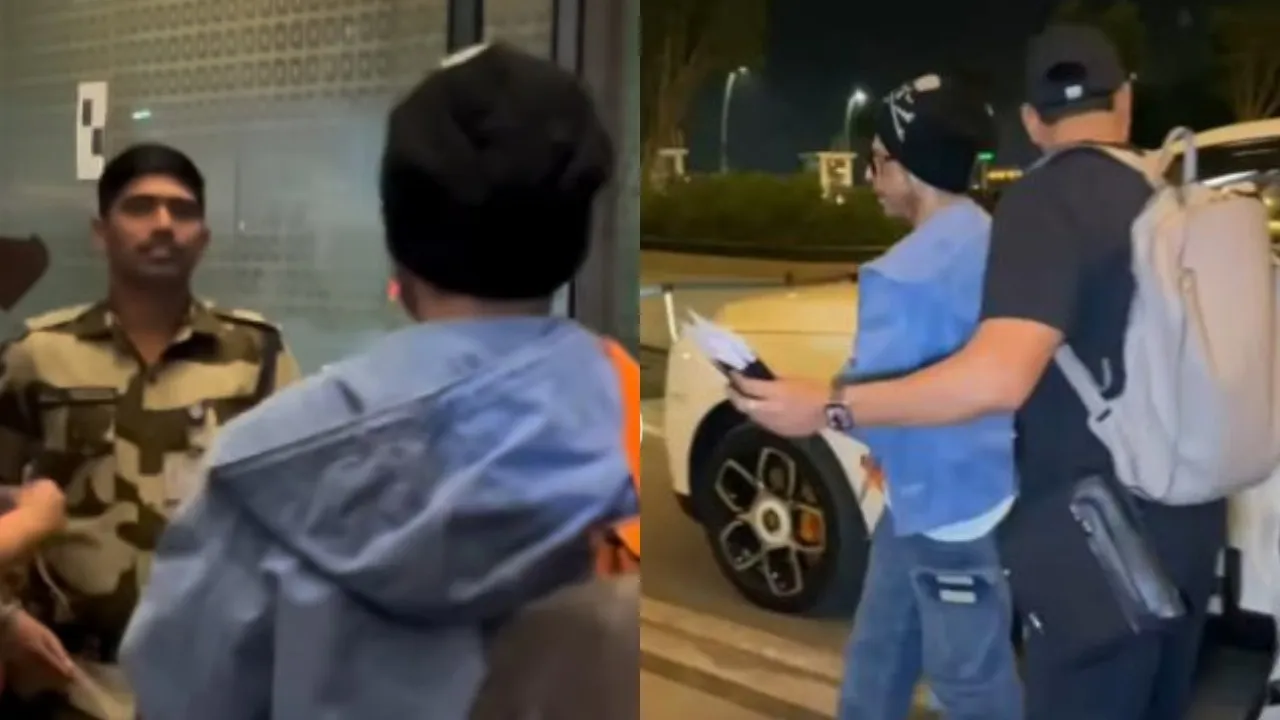 Shah Rukh Khan was made to remove glasses at Mumbai airport video viral (2)