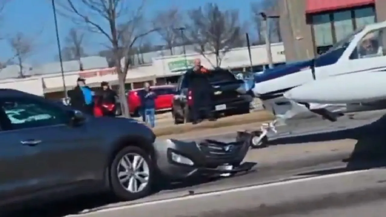 US Plane landing on road