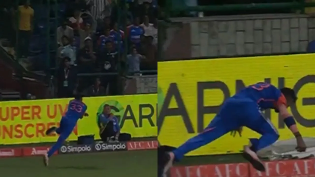 Hardik Pandya takes an impossible catch during IND vs BAN 2nd T20 watch video 