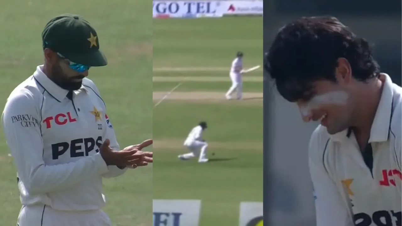 Babar Azam dropped an easy catch of Joe Root Naseem Shah laughed and made fun PAK vs ENG, watch Video