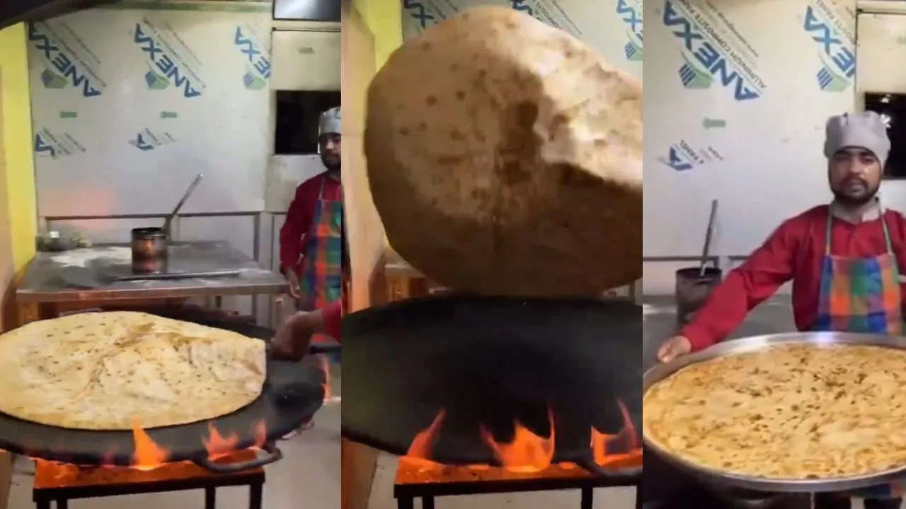 World's largest paratha viral video