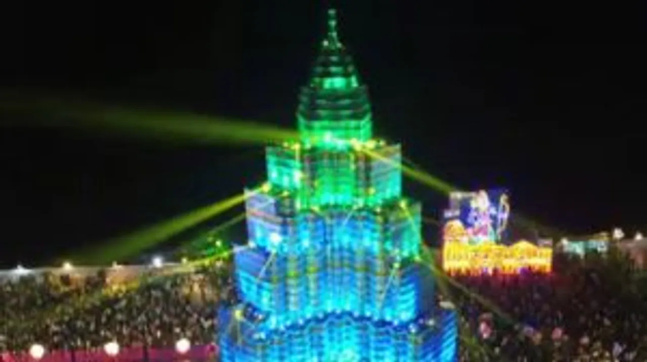 burj khalifa puja pandal 