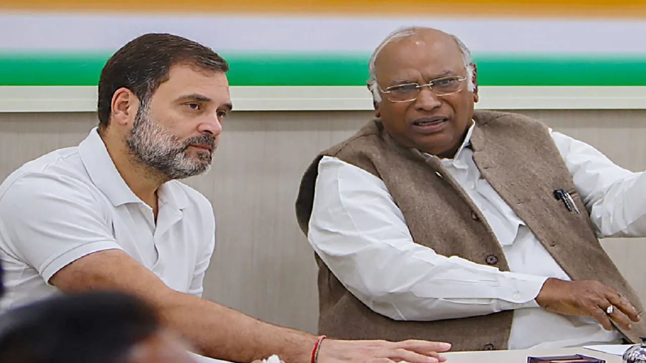 Rahul Gandhi and Mallikarjun Kharge