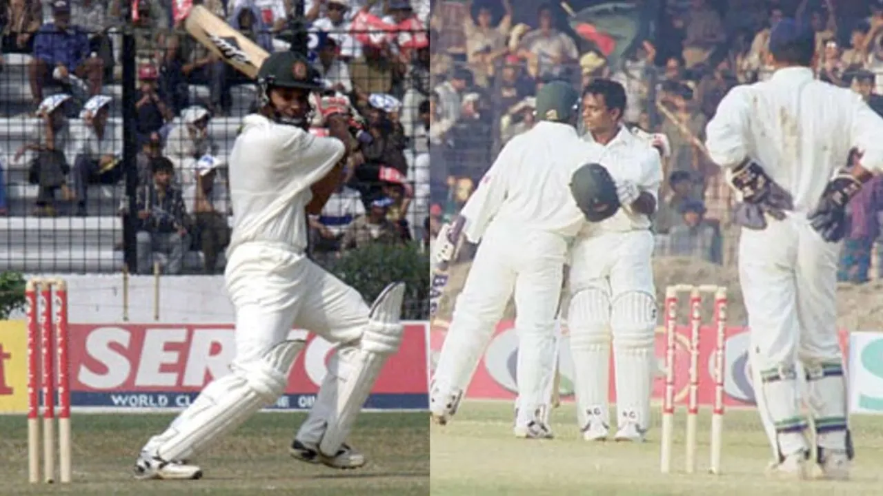 Who scored first century in IND vs BAN test history 