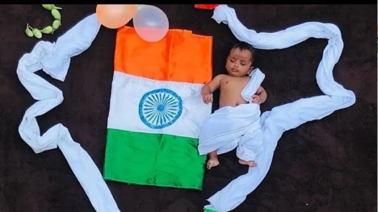 Baby Photoshoot On Independence Day5