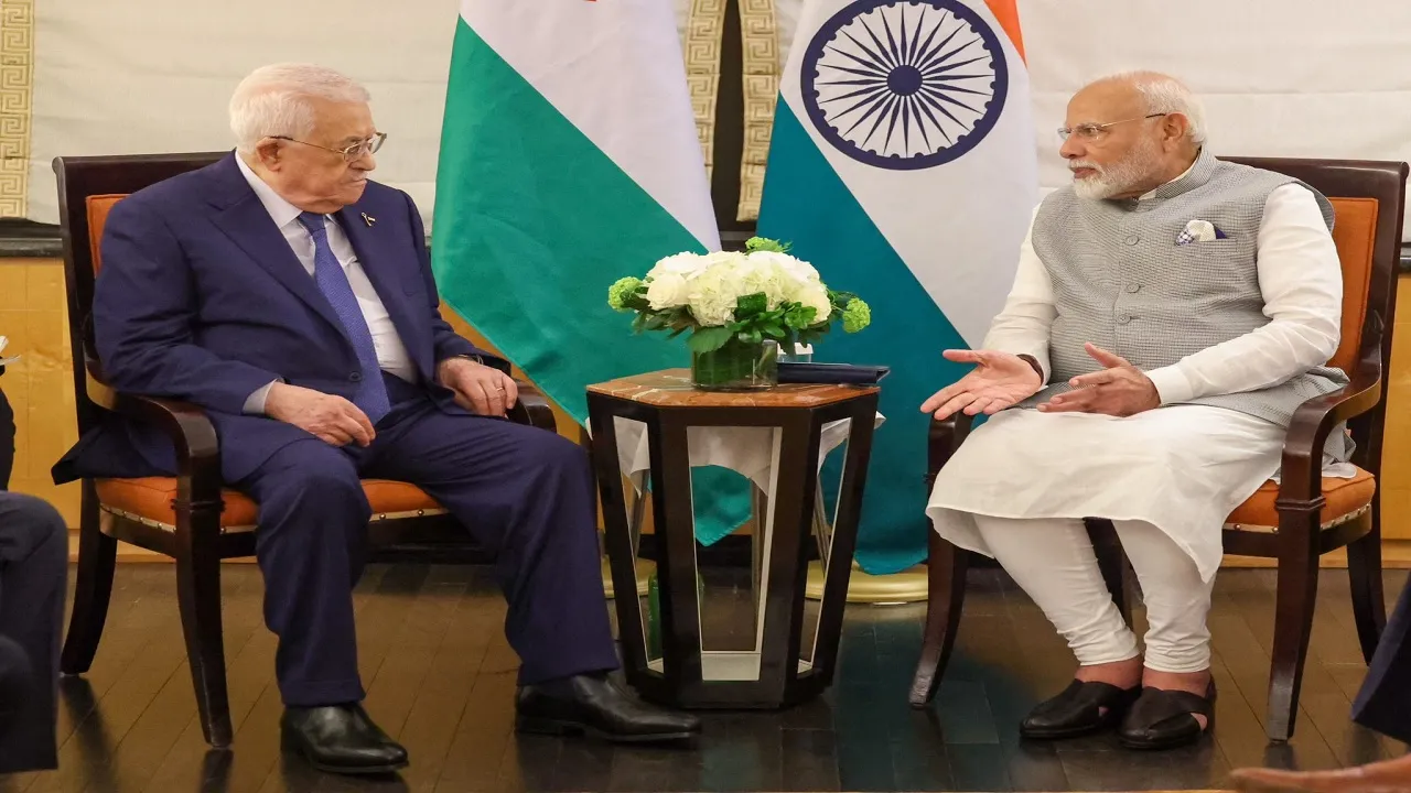 PM Modi and Palestine President
