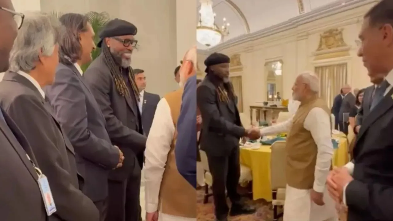 know what PM Narendra Modi and Chris Gayle talk when met watch video 