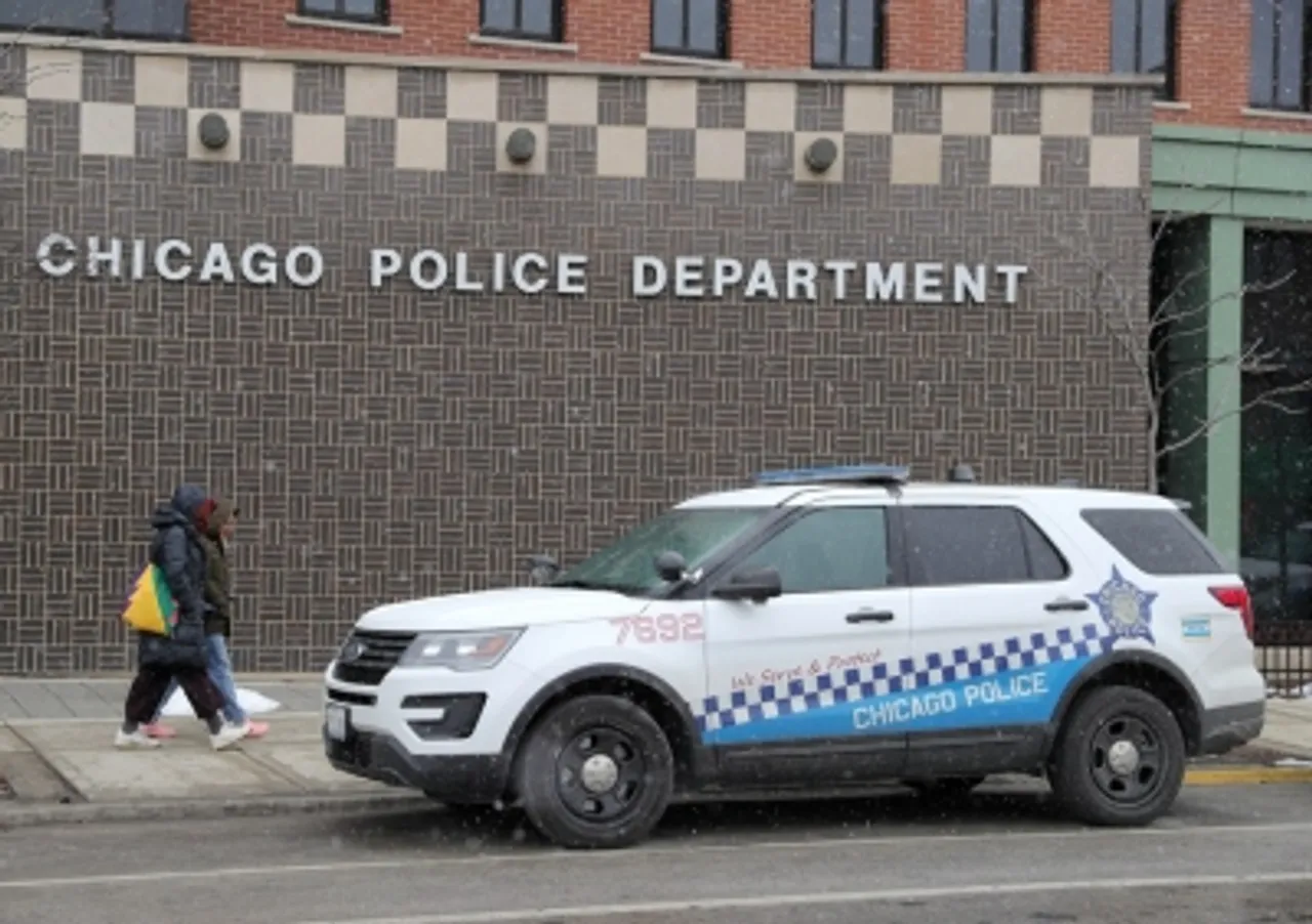 Chicago,Chicago Police Department,Chicago Police,Chinatown , Source : Xinhua