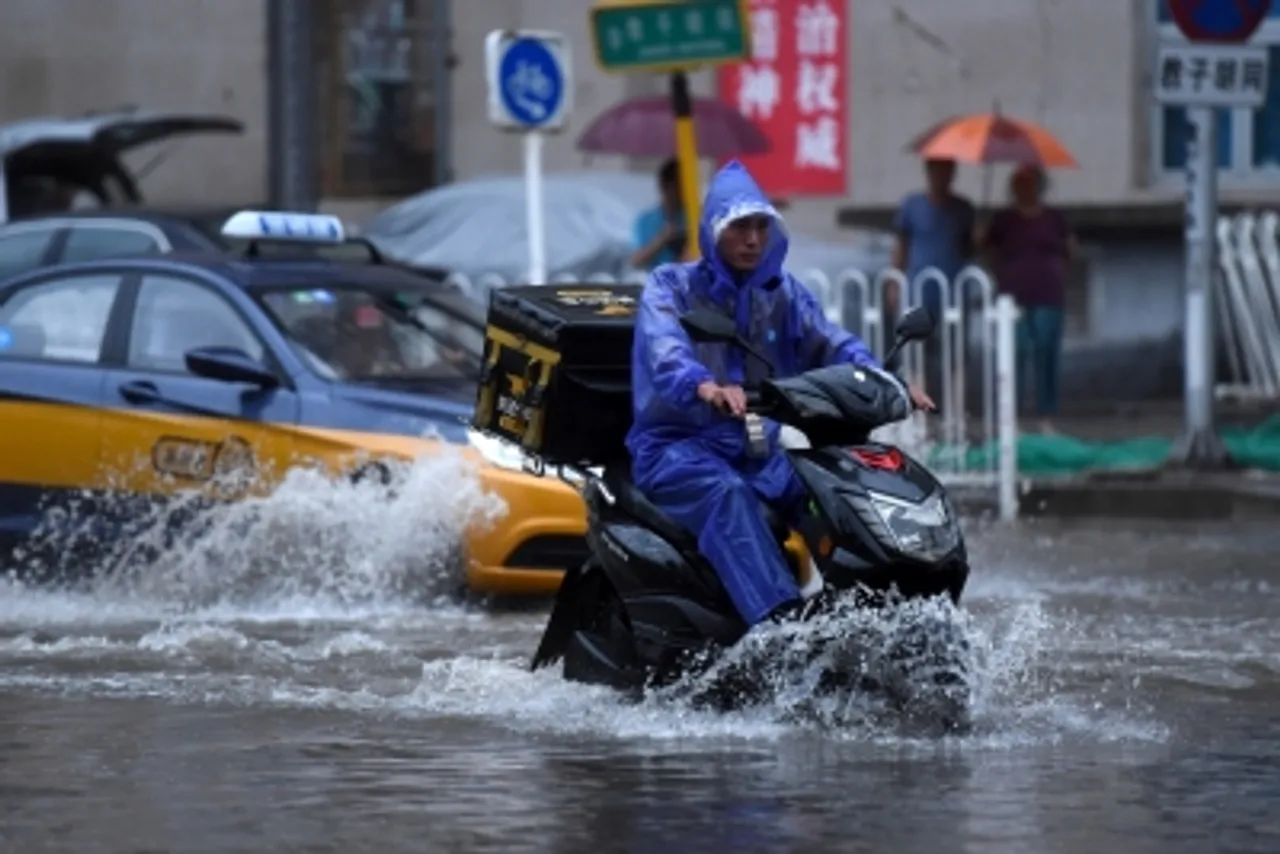 CHINA-BEIJING-RAINFALL