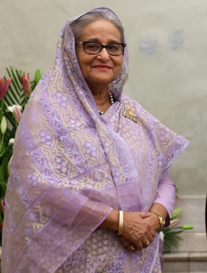 Bangladesh : A file picture of Bangladesh Prime Minister Sheikh Hasina who resigned from her position