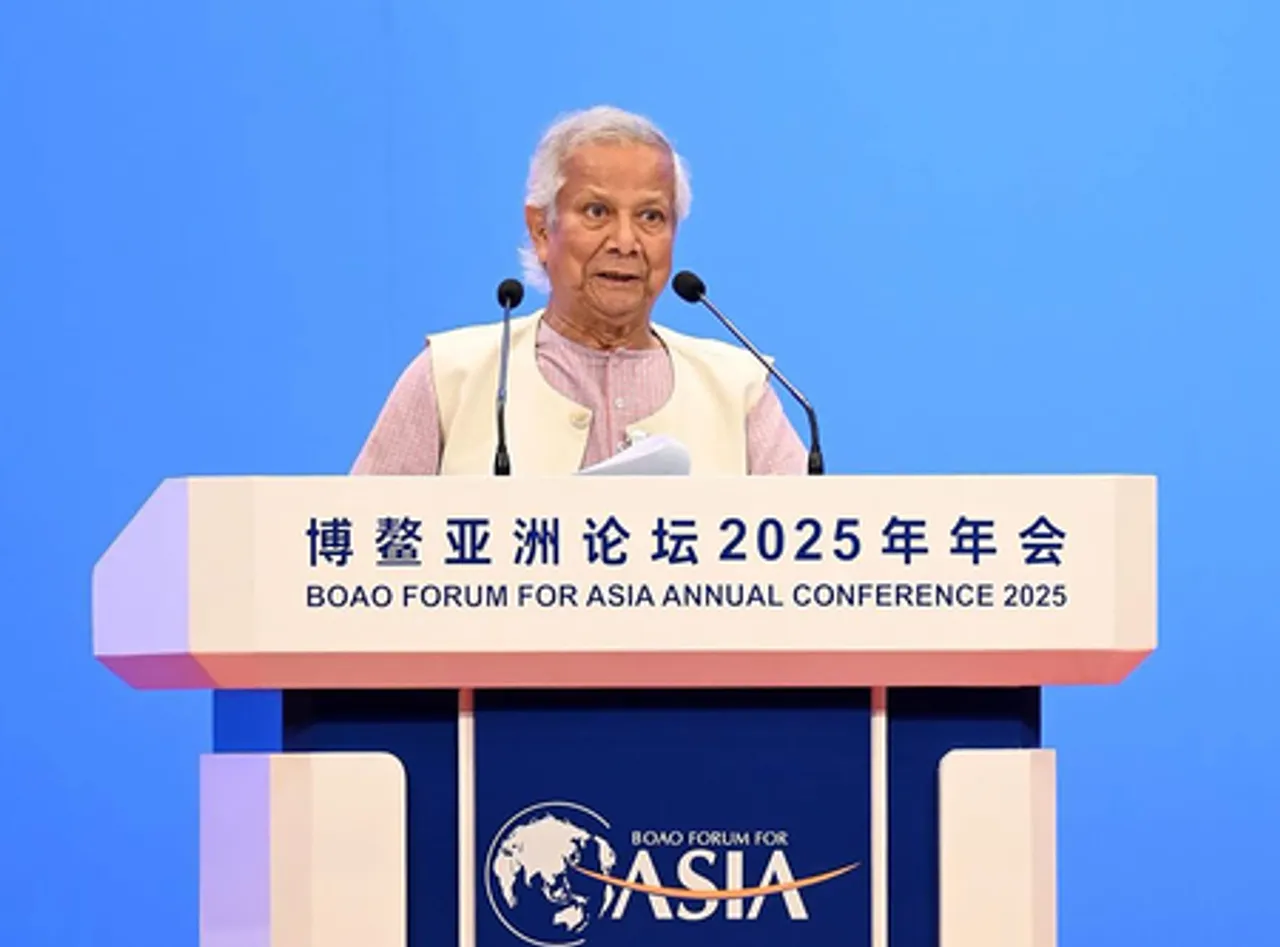 Hainan: Chief Adviser of Bangladesh, Muhammad Yunus, delivers a speech at the Boao Forum