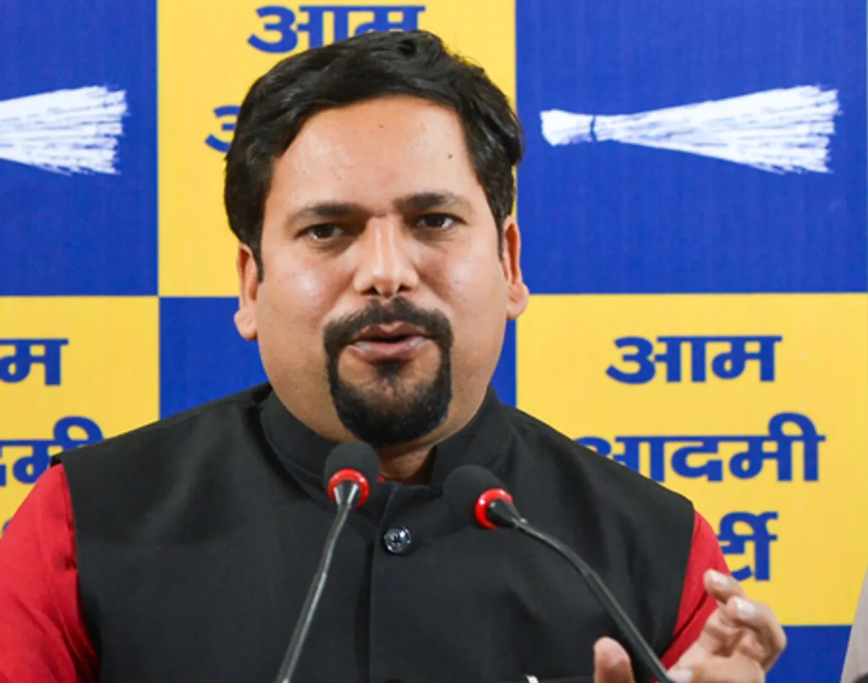 New Delhi: AAP MLA Sanjeev Jha addresses media