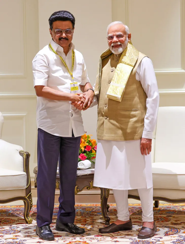 New Delhi: CM Stalin meets PM Modi on the sidelines of NITI Aayog meet