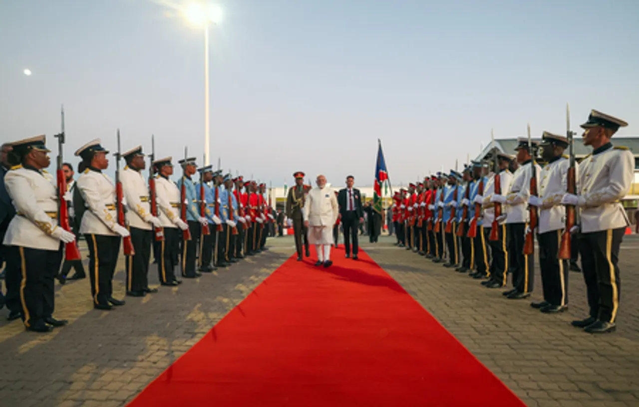 PM Modi Departs from Namibia
