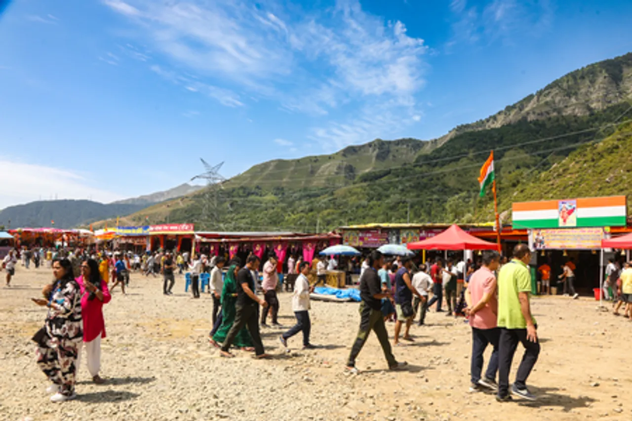 Ramban: Devotees at Shrine Board Camp in Baninal