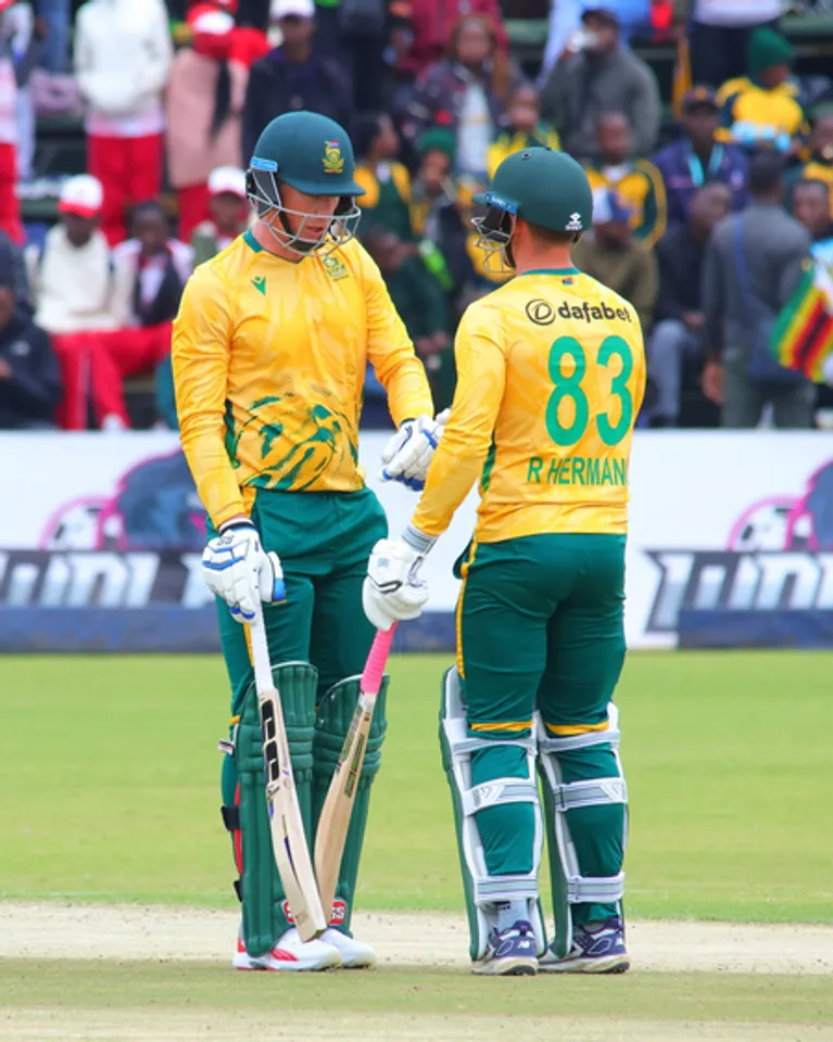 South Africa sail into final with seven-wicket win over Zimbabwe in T20I Tri-series at the Harare Sports Club in Harare on Sunday. Photo credit: ProteasMen/X