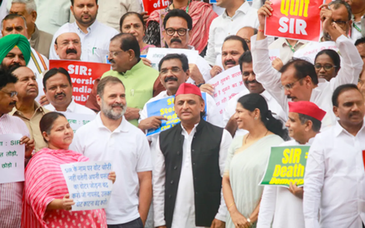 New Delhi: Opposition Protests Against SIR Exercise in Bihar
