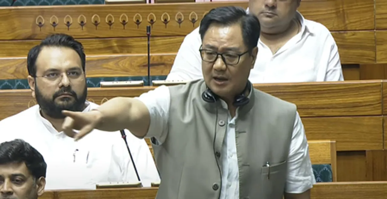 किरेन रिजिजू का विपक्ष पर हमला, कहा- देश की टैक्स मनी को हंगामा करके कर रहे बर्बाद
