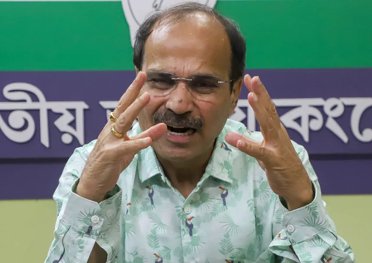 Murshidabad: Adhir Ranjan Chowdhury addresses a press conference
