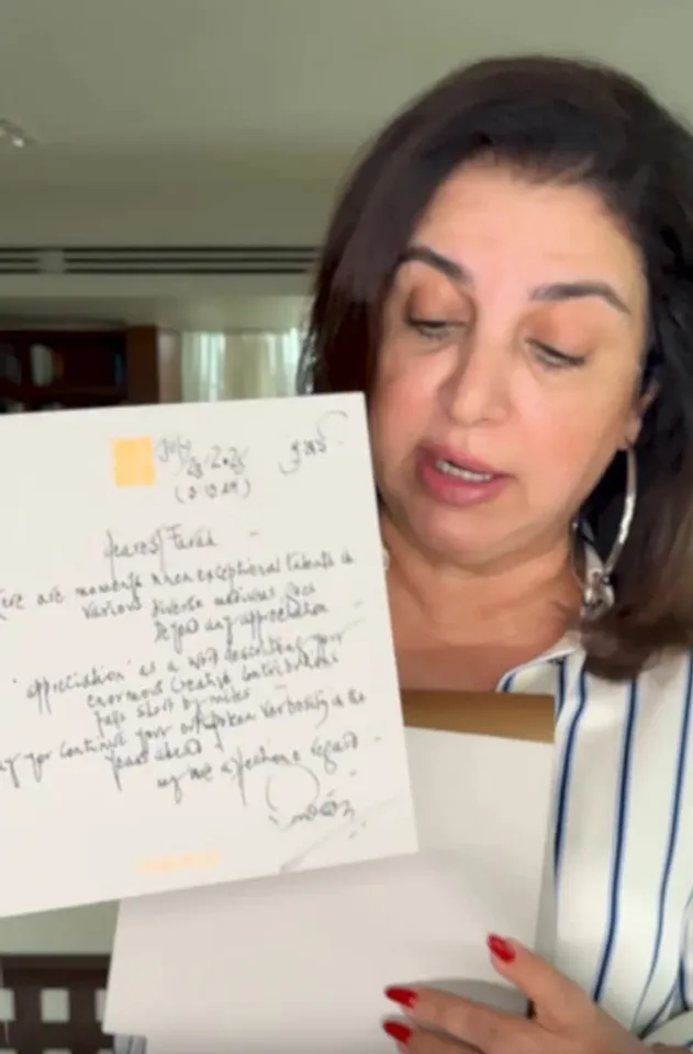 Farah Khan gets a handwritten letter from Amitabh Bachchan