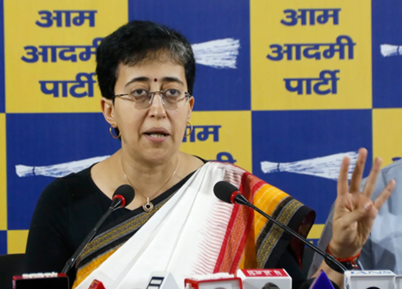 New Delhi: Atishi addresses a press conference