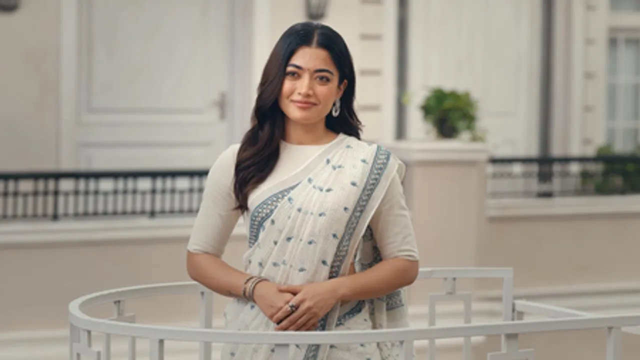Rashmika Mandanna steps into a politician’s avatar, dons a crisp saree; Is a new project in the works?