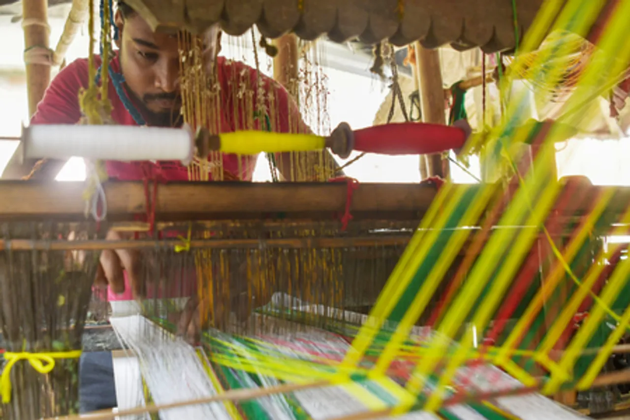 Agartala: Weaver crafts traditional tribal costumes