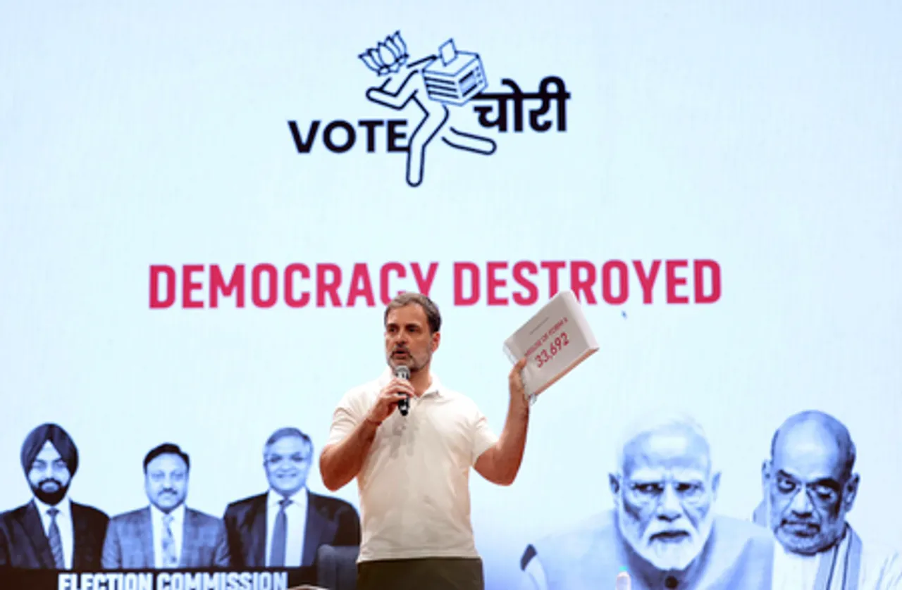 New Delhi: Rahul Gandhi addresses press conference