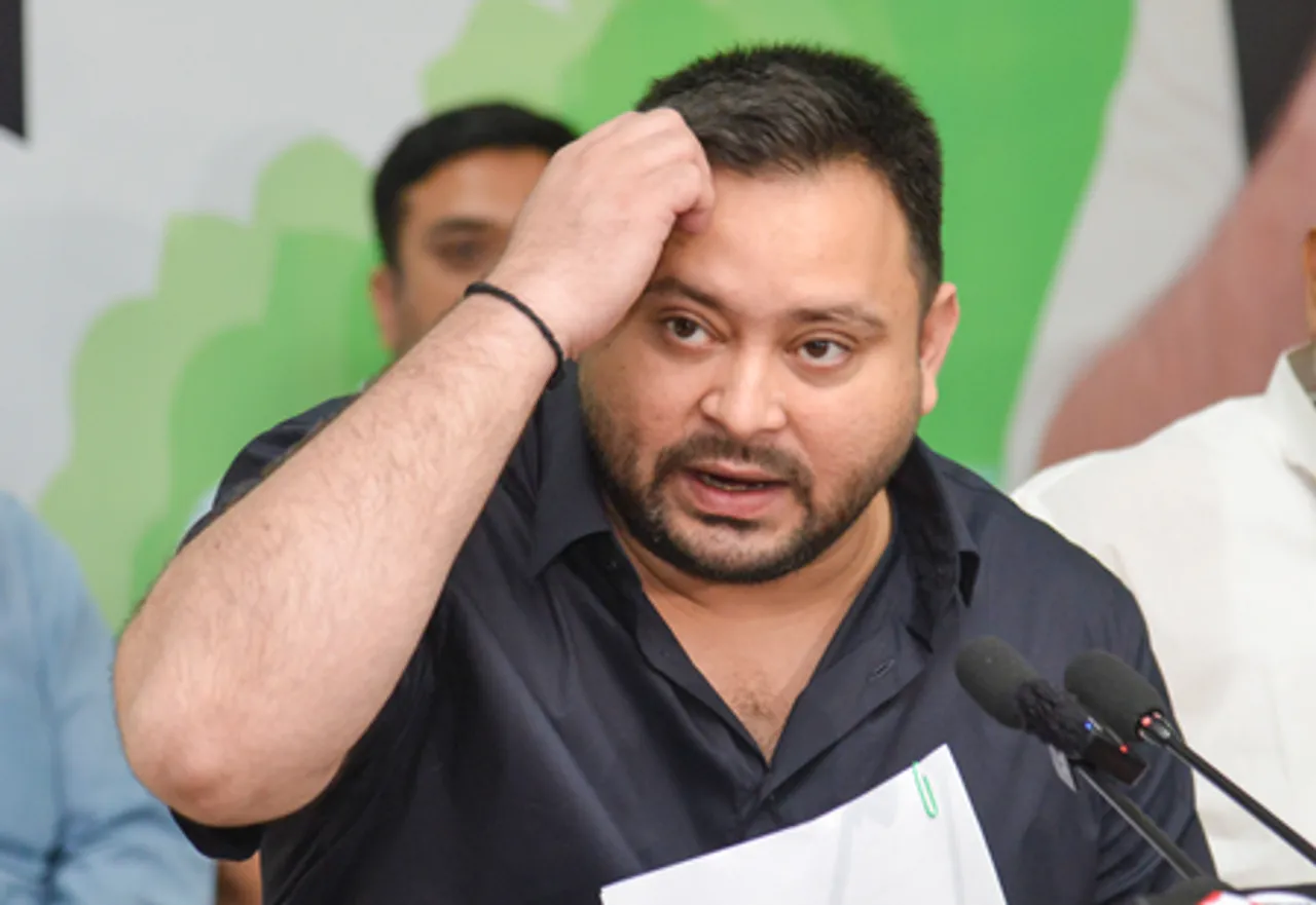 Patna: Tejashwi Yadav Addresses Press Conference