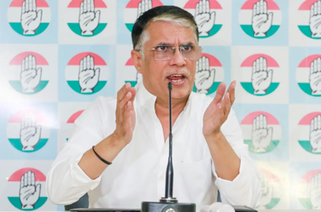 New Delhi: Pawan Khera addresses a press conference
