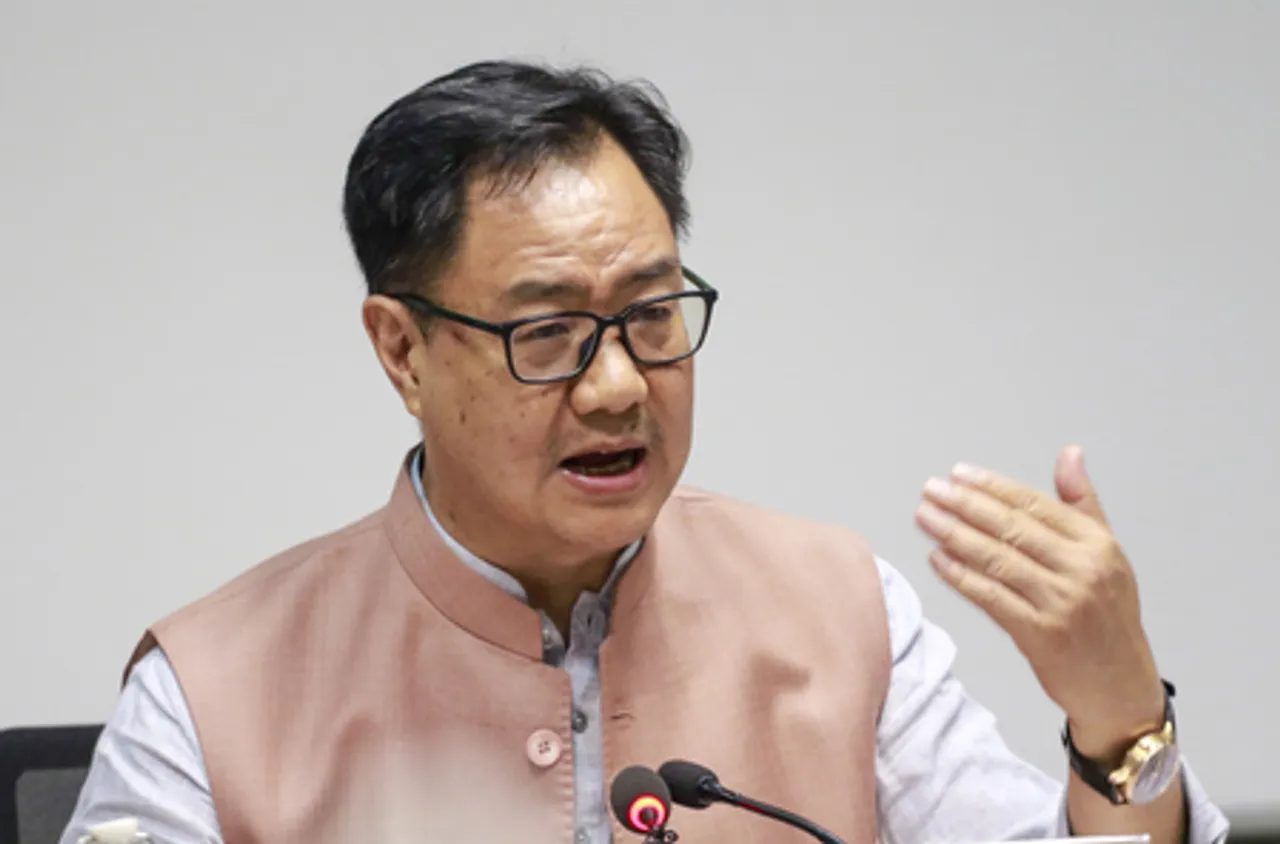 New Delhi: Kiren Rijiju addresses press conference