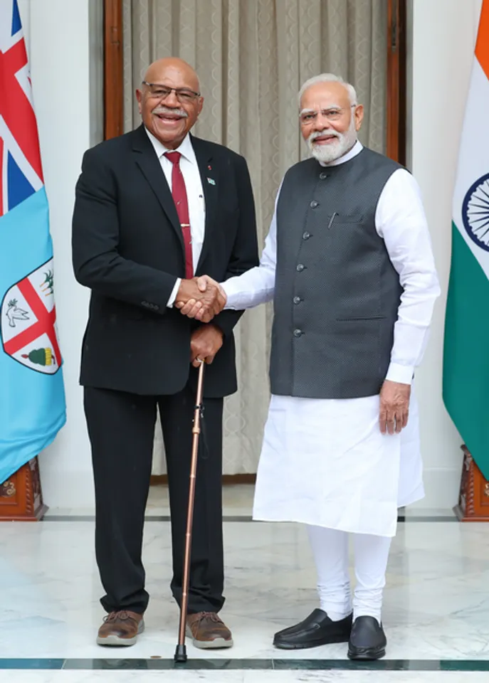 New Delhi: PM Modi Meets Fiji PM Sitiveni Rabuka