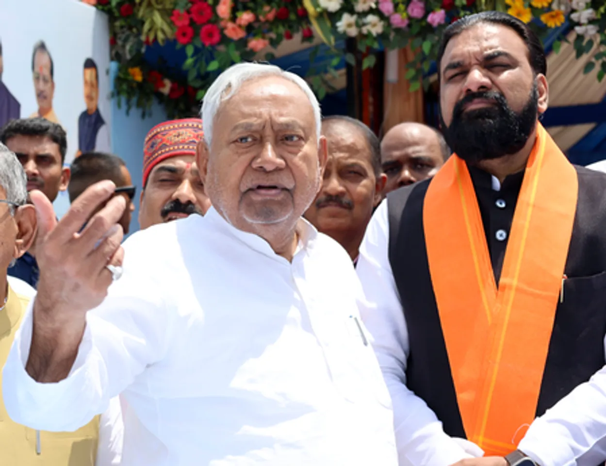 Patna: CM Nitish Kumar during the ‘Pragati Yatra’