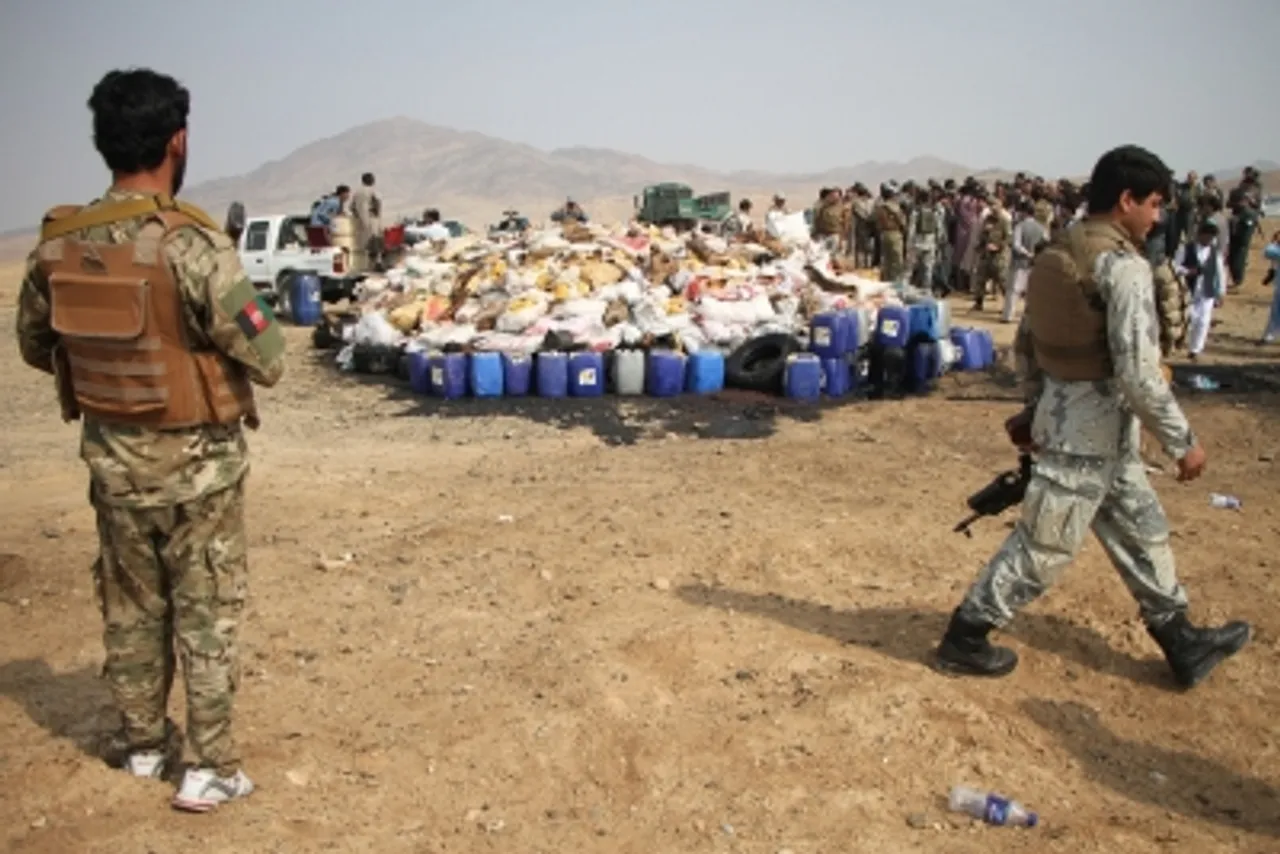 Afghan police destroy nearly 30 tons of illicit drugs