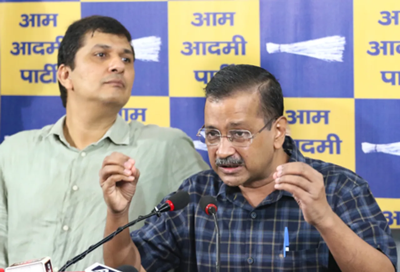 New Delhi: Arvind Kejriwal addresses a press conference