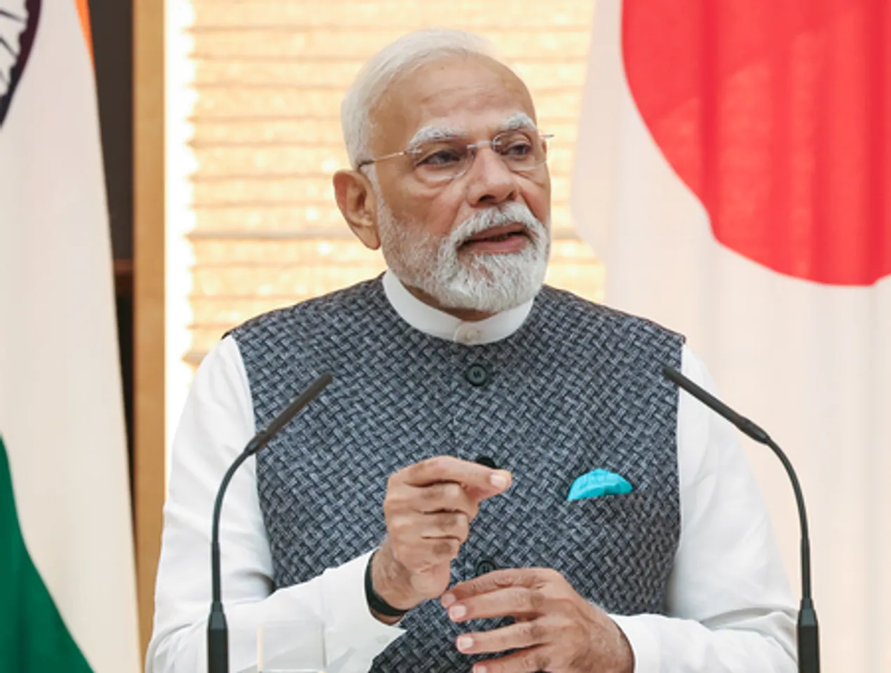 Tokyo: PM Narendra Modi speaks during the joint press statements